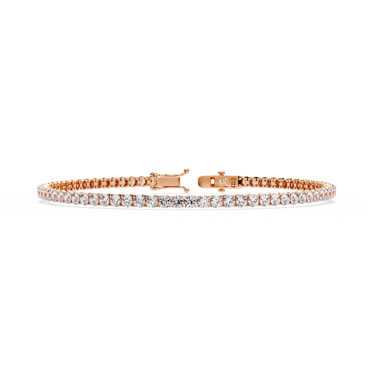 3.89Ct Round Cut Lab Grown & Natural Diamond Classic Minimalist Stackable Dainty Party Wear Tennis Bracelet for Gift - HIGHCARAT DIAMONDS