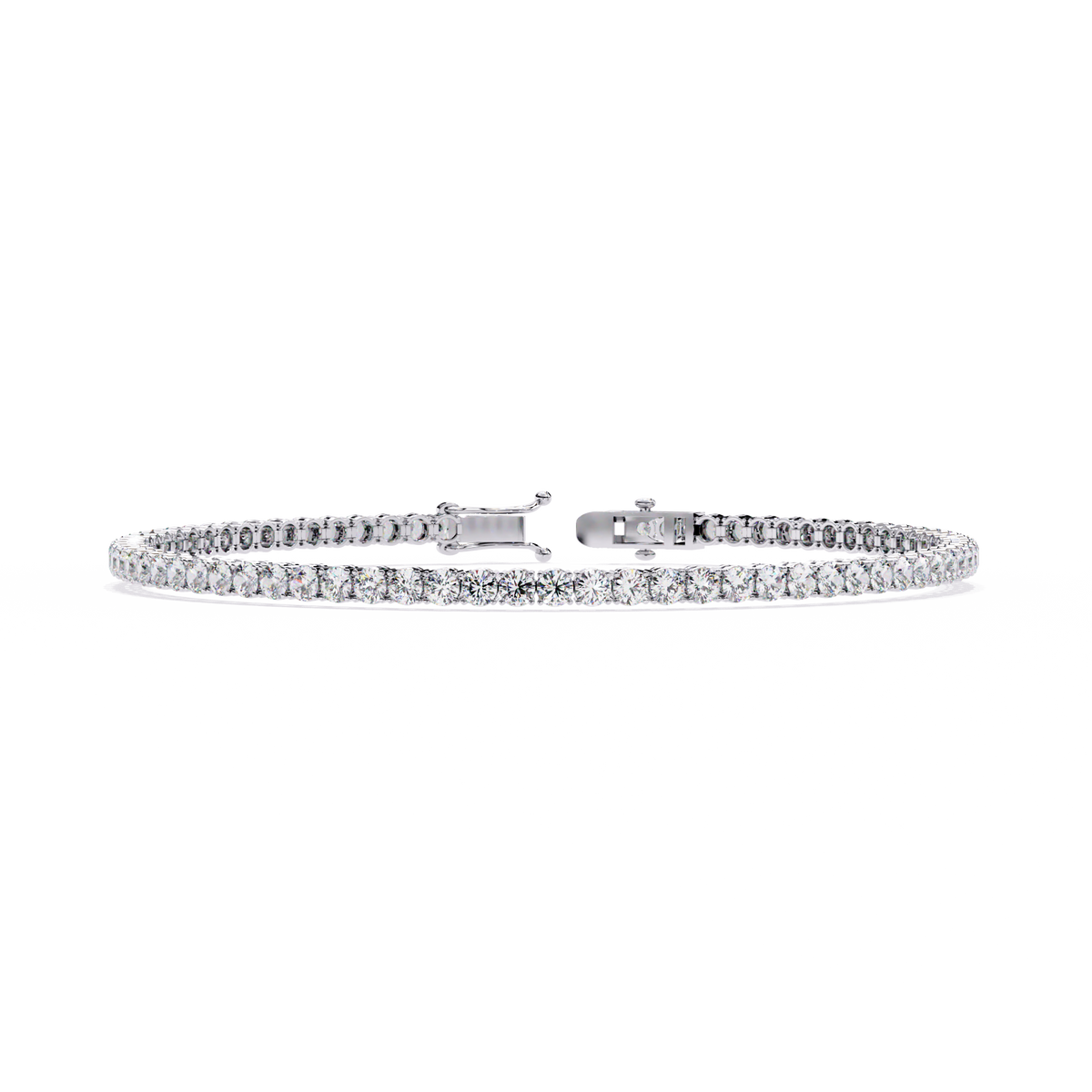 3.89Ct Round Cut Lab Grown & Natural Diamond Classic Minimalist Stackable Dainty Party Wear Tennis Bracelet for Gift - HIGHCARAT DIAMONDS