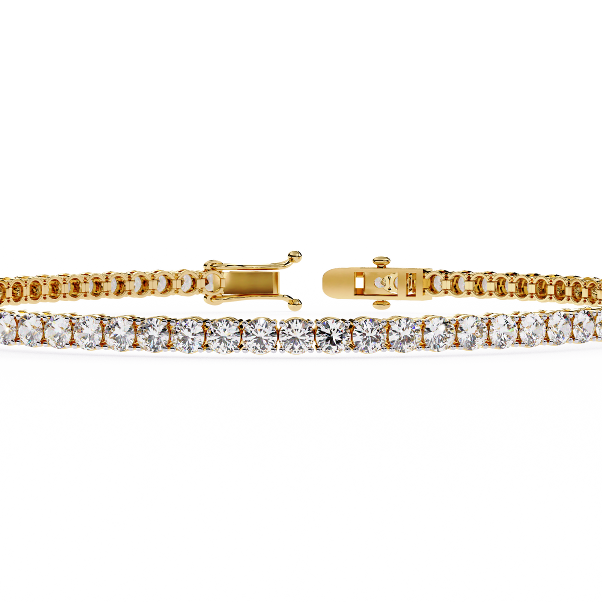 3.89Ct Round Cut Lab Grown & Natural Diamond Classic Minimalist Stackable Dainty Party Wear Tennis Bracelet for Gift - HIGHCARAT DIAMONDS
