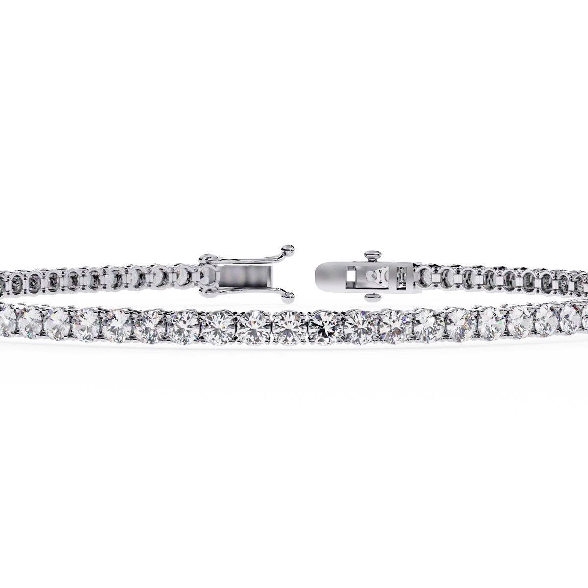3.89Ct Round Cut Lab Grown & Natural Diamond Classic Minimalist Stackable Dainty Party Wear Tennis Bracelet for Gift - HIGHCARAT DIAMONDS