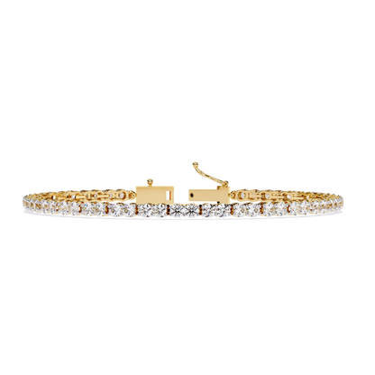 3.98Ct Round Cut Diamond Elegant Channel Set Hand Crafted Bridesmaid Tennis Bracelet Gift for Women's - HIGHCARAT DIAMONDS