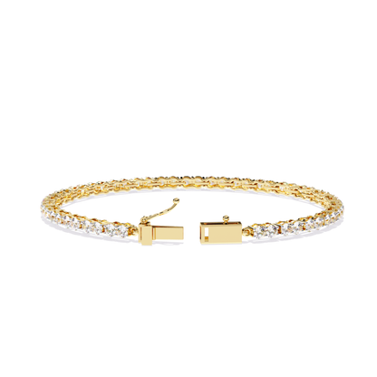 3.98Ct Round Cut Diamond Elegant Channel Set Hand Crafted Bridesmaid Tennis Bracelet Gift for Women's - HIGHCARAT DIAMONDS