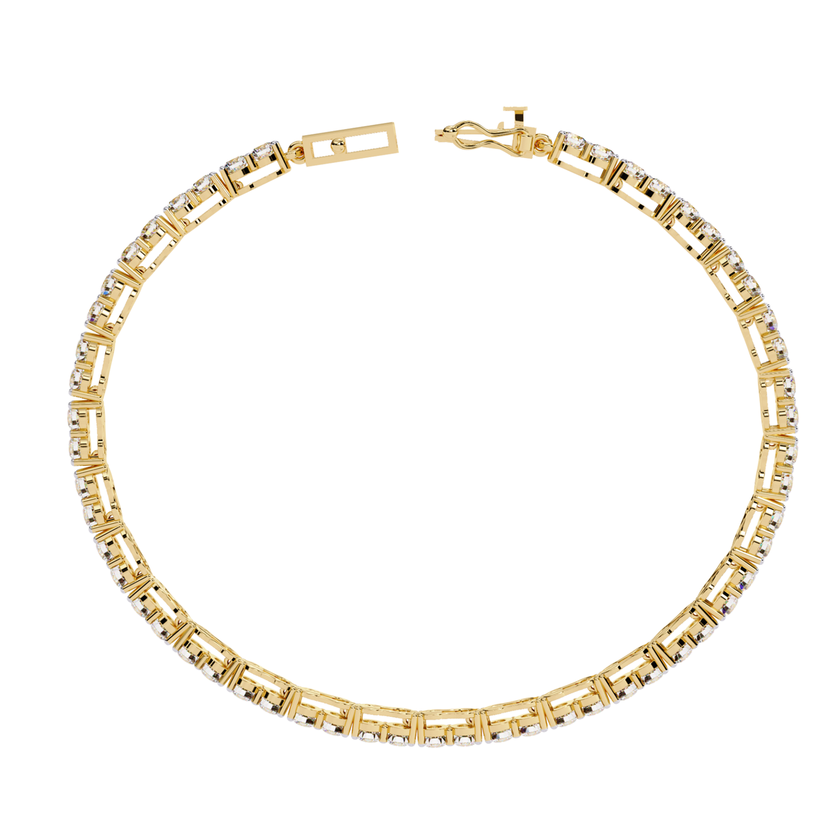 3.98Ct Round Cut Diamond Elegant Channel Set Hand Crafted Bridesmaid Tennis Bracelet Gift for Women's - HIGHCARAT DIAMONDS
