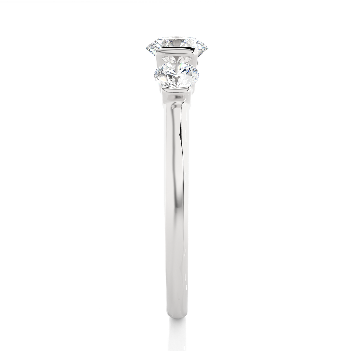3 Stone Engagement Carat 10K Solid Gold lab Grown Diamond Ring, Perfect Anniversary Gift For Her - HIGHCARAT DIAMONDS
