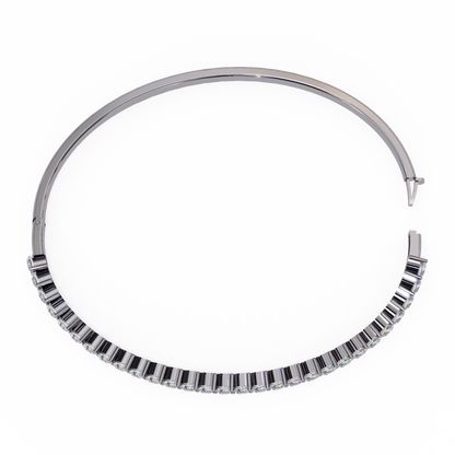 4.06Ct Pear Cut Top Grade Natural Diamond Antique Handcrafted Minimalist Vintage Cluster Bangle Bracelet  for Women's - HIGHCARAT DIAMONDS