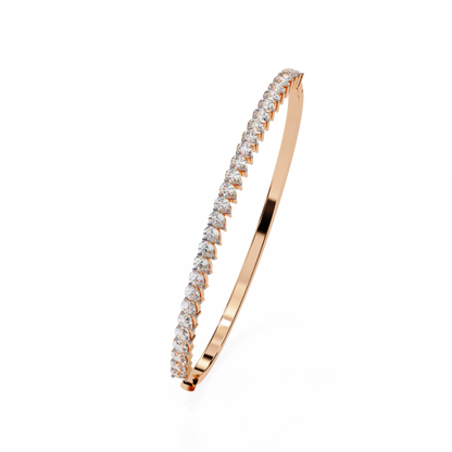 4.06Ct Pear Cut Top Grade Natural Diamond Antique Handcrafted Minimalist Vintage Cluster Bangle Bracelet  for Women's - HIGHCARAT DIAMONDS