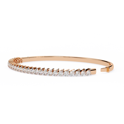 4.06Ct Pear Cut Top Grade Natural Diamond Antique Handcrafted Minimalist Vintage Cluster Bangle Bracelet  for Women's - HIGHCARAT DIAMONDS