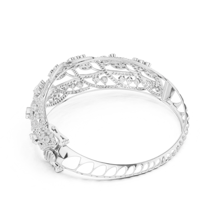 4.23CT Multi Shape Lab Grown Diamond Vintage Bangle Bracelet For Women's - HIGHCARAT DIAMONDS