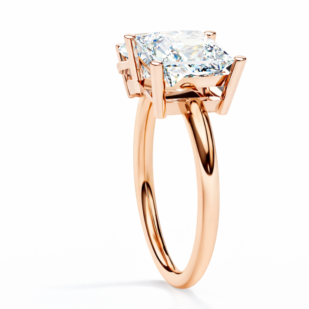 4.30 CT Pear And Princess Cut Cluster Two Diamond Antique Cut Promise Diamond Ring - HIGHCARAT DIAMONDS