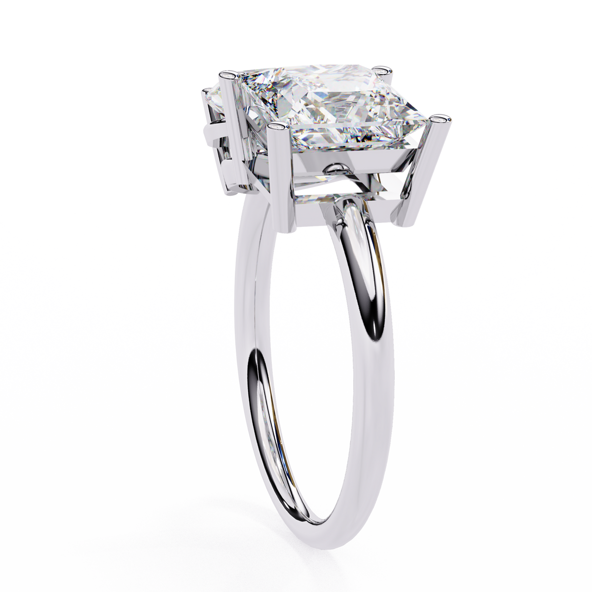 4.30 CT Pear And Princess Cut Cluster Two Diamond Antique Cut Promise Diamond Ring - HIGHCARAT DIAMONDS