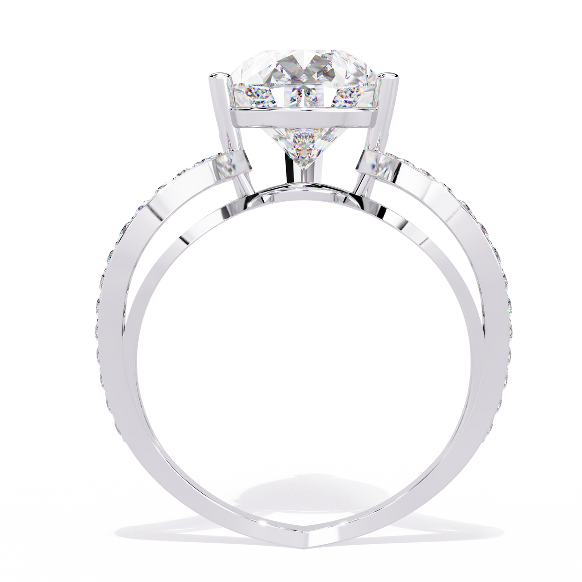 5.00Ct Pear And Round Cut White Colorless Diamond V Shape Antique Classic Stunning Wedding Ring Gift For Women's - HIGHCARAT DIAMONDS