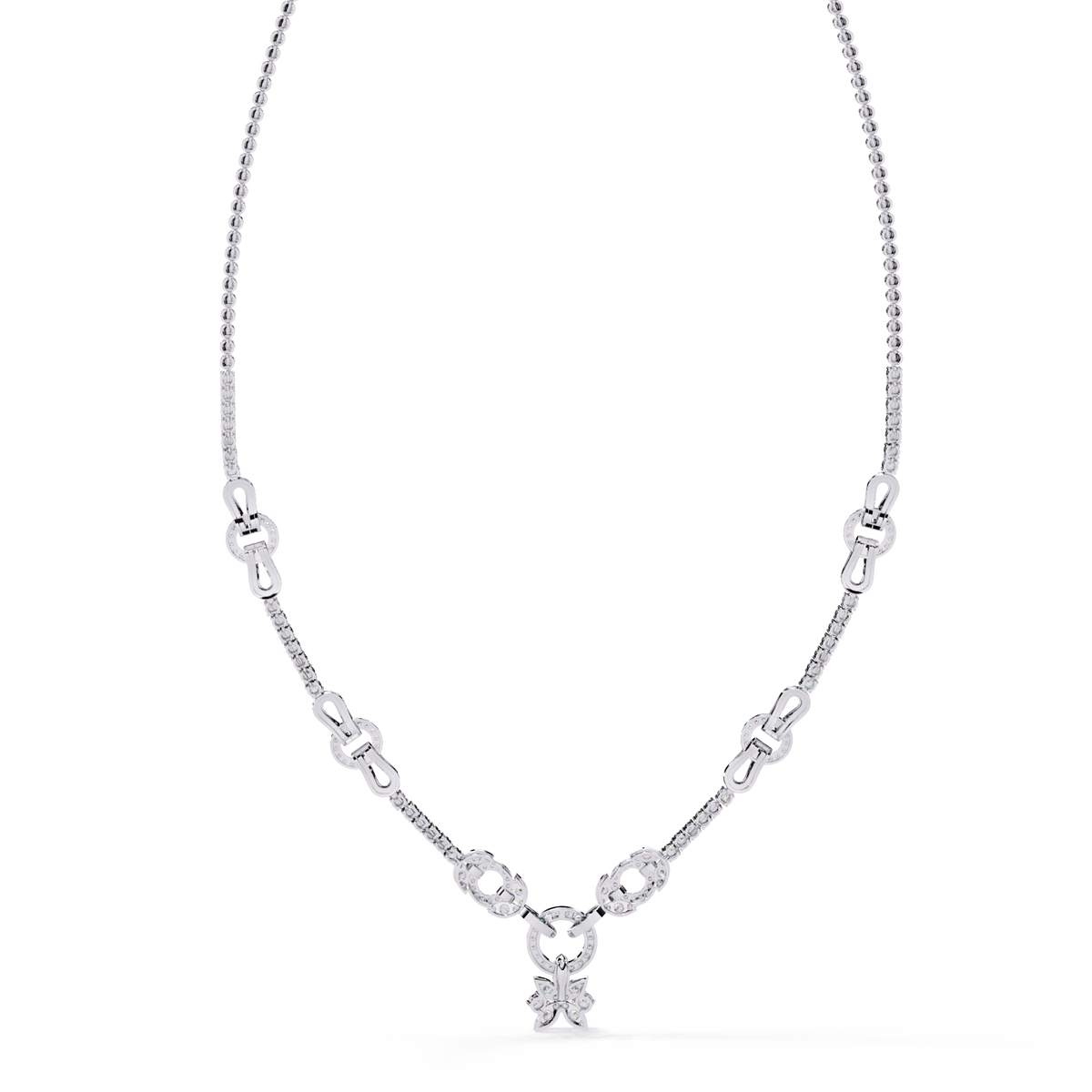 5.47 Ct Round Cut Natural And Lab Grown Diamond Minimalist Sparkling Wedding Necklace Gift For Women's - HIGHCARAT DIAMONDS