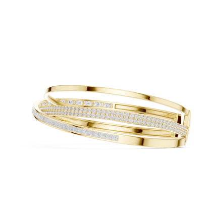 5.70CT Princess & Round Cut Lab Grown Diamond Minimalist Wedding Bracelet - HIGHCARAT DIAMONDS