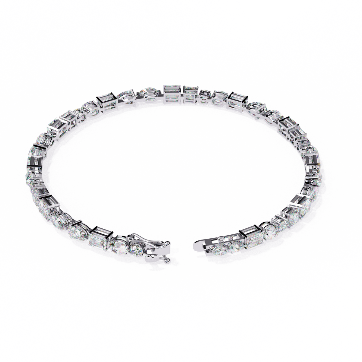 5.74Ct Multi Shape Lab Grown Daimond Unique Perfect Dainty Handcrafted Statement Tennis Bracelet Annivrasry Gift For Her - HIGHCARAT DIAMONDS