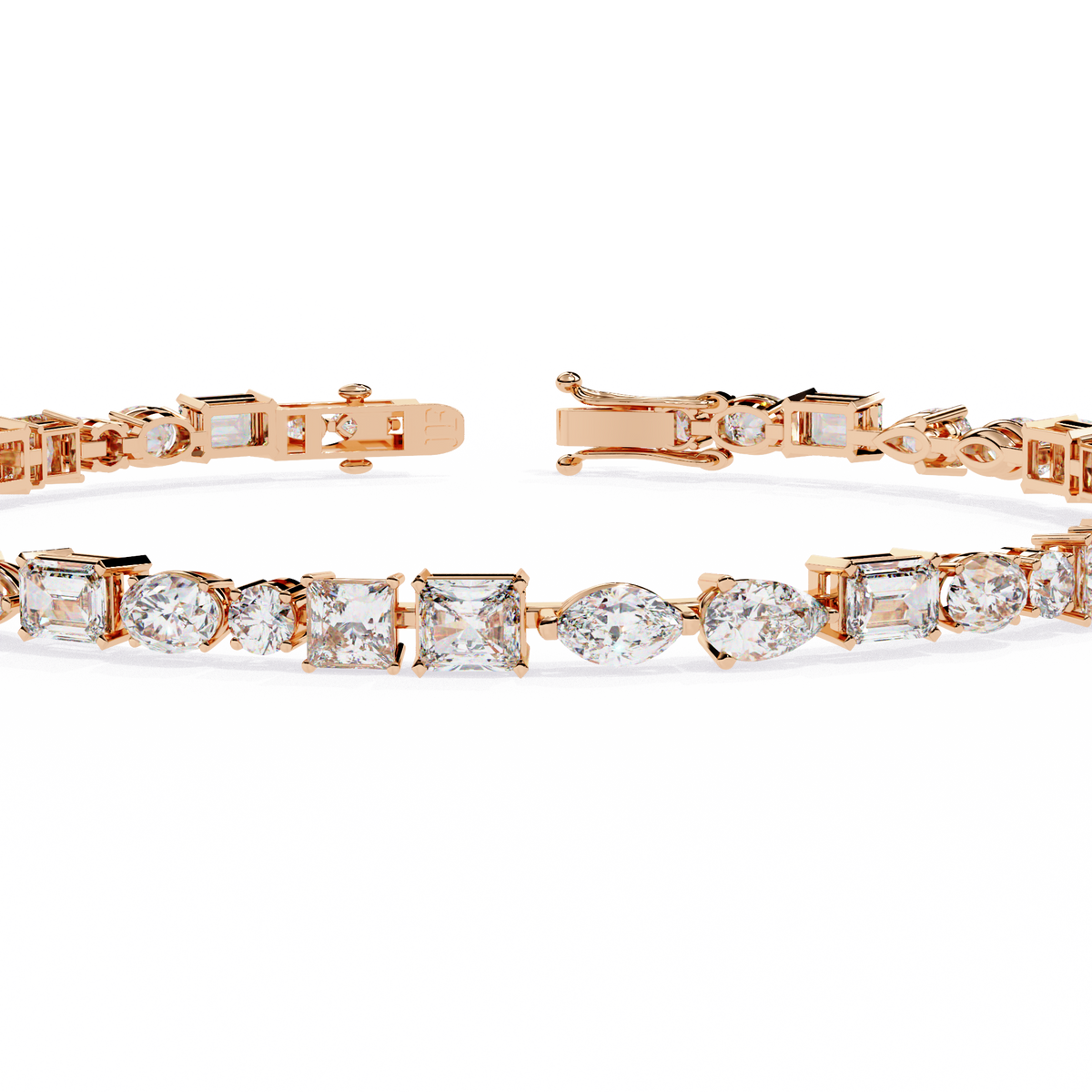 5.74Ct Multi Shape Lab Grown Daimond Unique Perfect Dainty Handcrafted Statement Tennis Bracelet Annivrasry Gift For Her - HIGHCARAT DIAMONDS