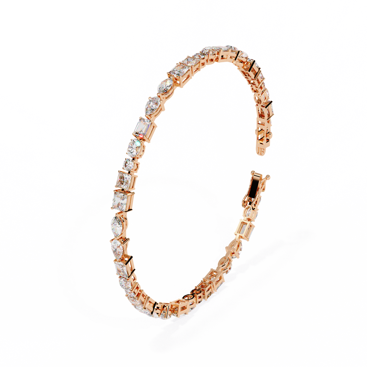 5.74Ct Multi Shape Lab Grown Daimond Unique Perfect Dainty Handcrafted Statement Tennis Bracelet Annivrasry Gift For Her - HIGHCARAT DIAMONDS