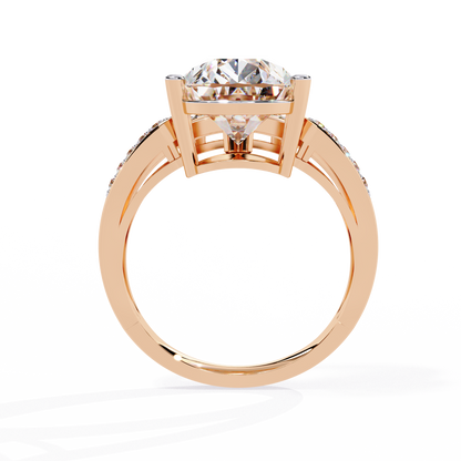 5.78Ct Pear And Round Cut Diamond Antique Vintage 10k Yellow Gold  Elegant Statement Dazzling Ring - HIGHCARAT DIAMONDS