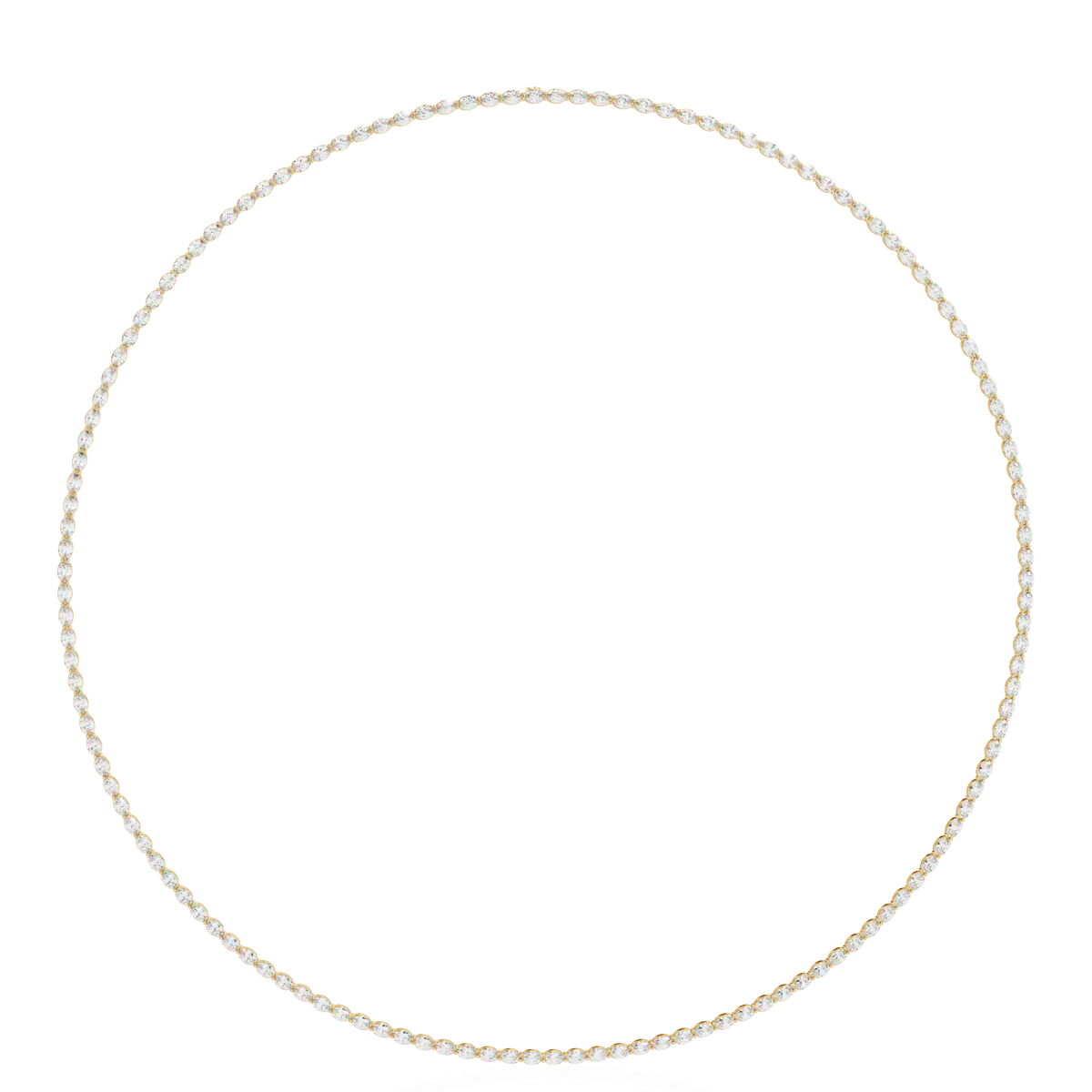 6.20 Ct Oval Cut Lab Grown And Natural Diamond Channel Set Unique Art Deco Tennis  Necklace For Annivary - HIGHCARAT DIAMONDS