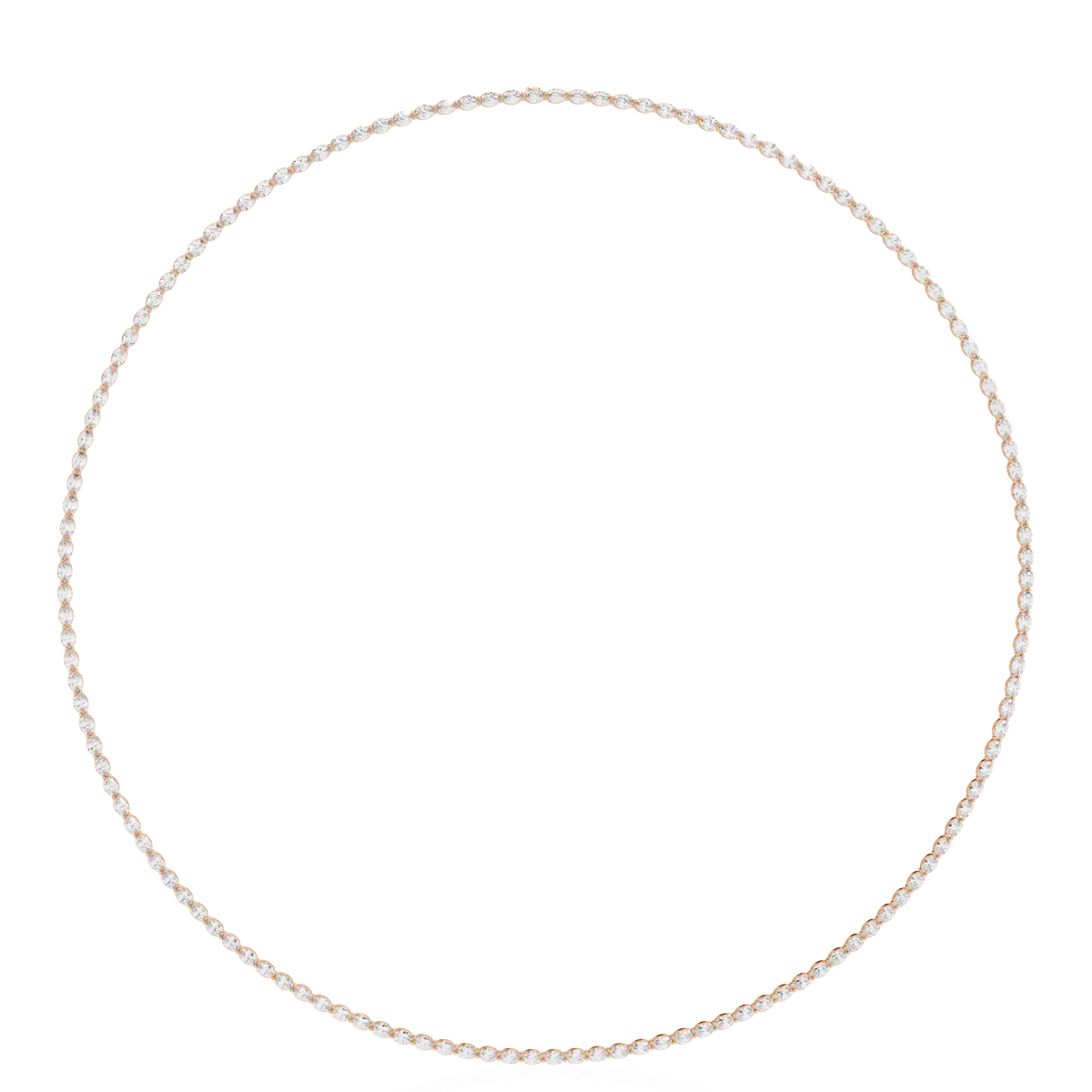 6.20 Ct Oval Cut Lab Grown And Natural Diamond Channel Set Unique Art Deco Tennis  Necklace For Annivary - HIGHCARAT DIAMONDS