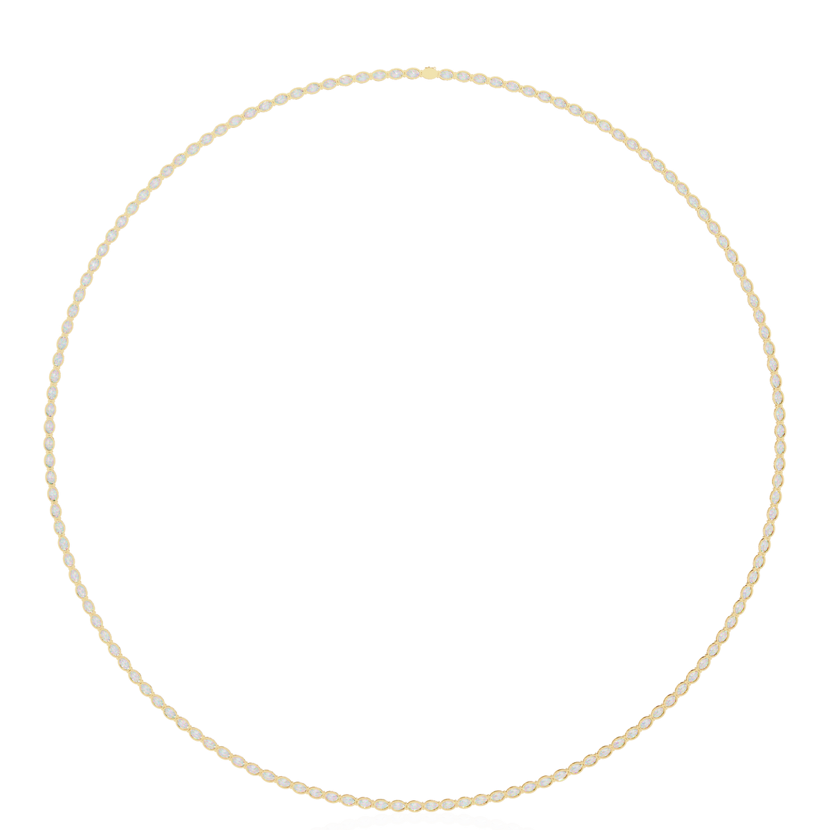 6.20 Ct Oval Cut Lab Grown And Natural Diamond Channel Set Unique Art Deco Tennis  Necklace For Annivary - HIGHCARAT DIAMONDS