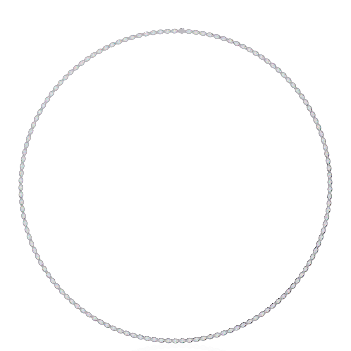 6.20 Ct Oval Cut Lab Grown And Natural Diamond Channel Set Unique Art Deco Tennis  Necklace For Annivary - HIGHCARAT DIAMONDS