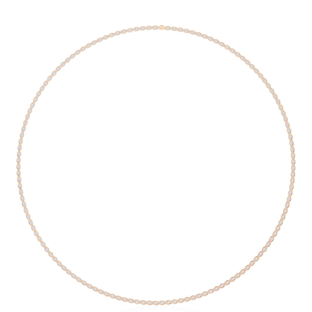 6.20 Ct Oval Cut Lab Grown And Natural Diamond Channel Set Unique Art Deco Tennis  Necklace For Annivary - HIGHCARAT DIAMONDS