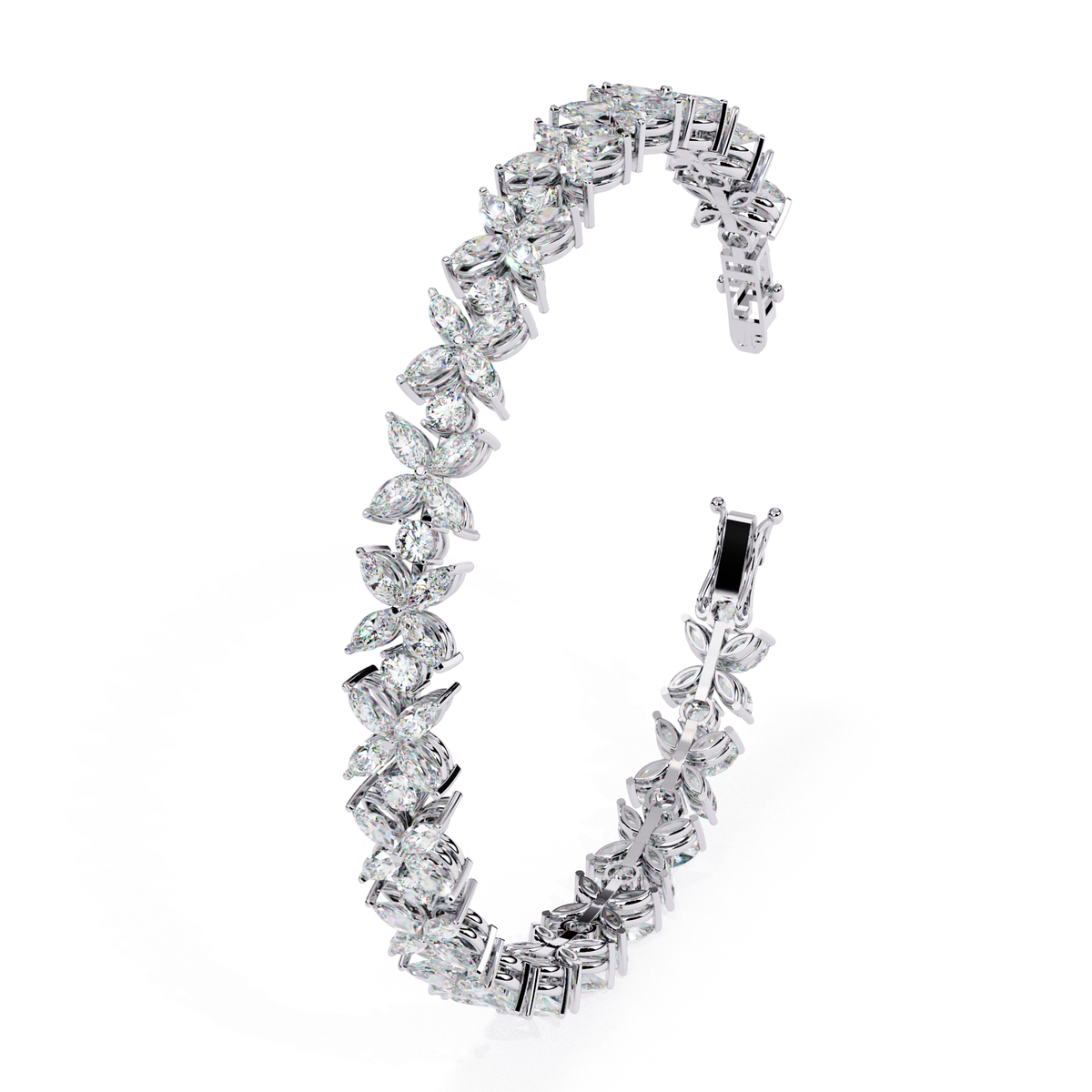 6.25Ct Marquise And Round Cut Diamond Antique Delicate  Vintage 14k Solid Rose Gold Stacking Wedding Tennis Bracelet Gift For Her - HIGHCARAT DIAMONDS