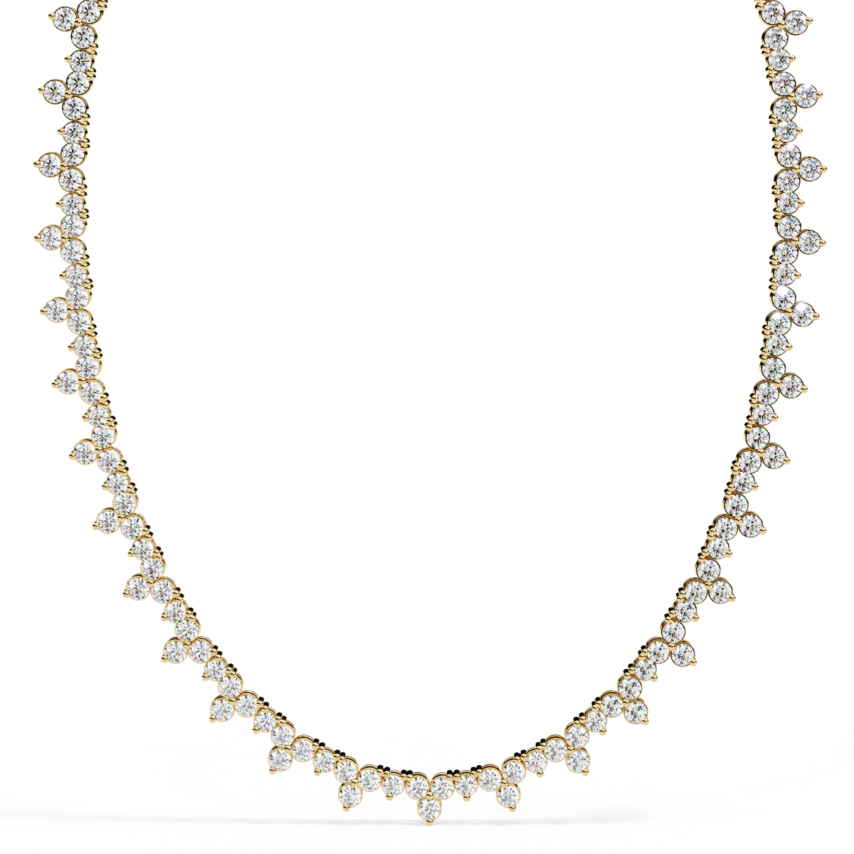 Round Cut 6.61 Ct Lab Grown And Natural Vintage Antique Bridesmaid Diamond Necklace - HIGHCARAT DIAMONDS