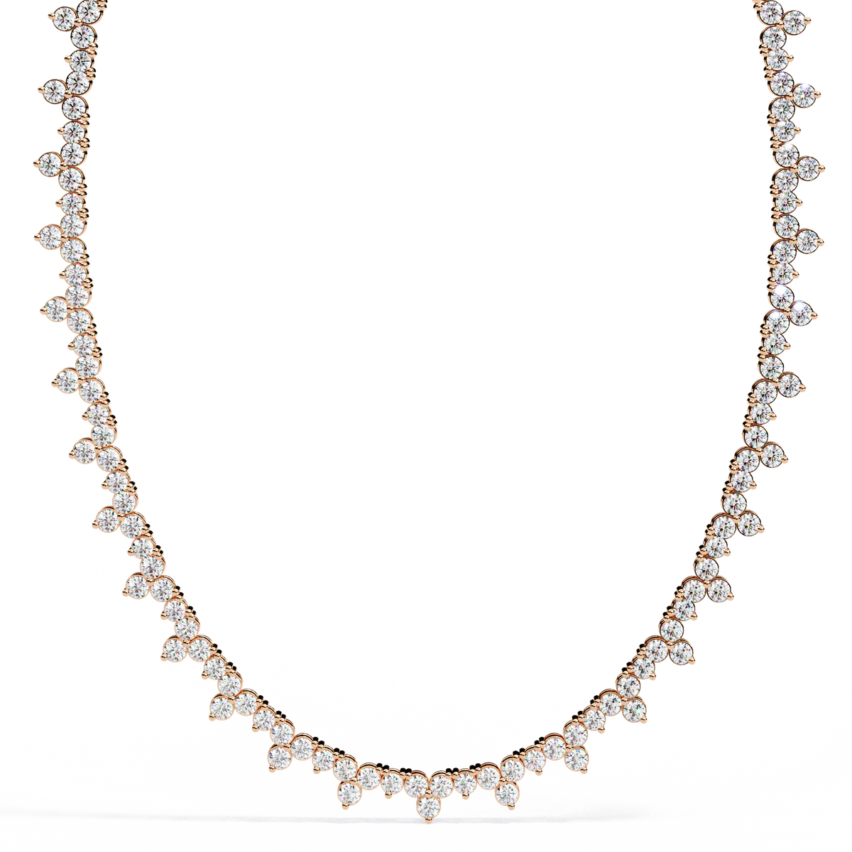 Round Cut 6.61 Ct Lab Grown And Natural Vintage Antique Bridesmaid Diamond Necklace - HIGHCARAT DIAMONDS