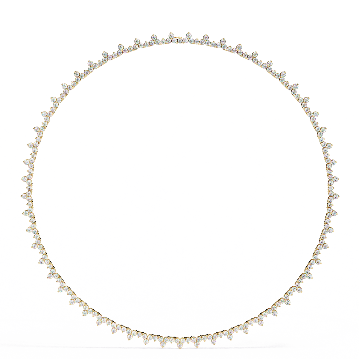 Round Cut 6.61 Ct Lab Grown And Natural Vintage Antique Bridesmaid Diamond Necklace - HIGHCARAT DIAMONDS