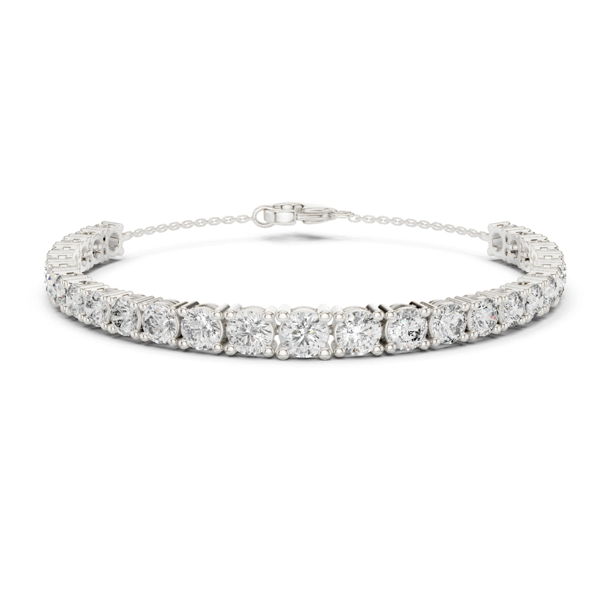 7.14Ct Round Cut High Quality Lab Grown Diamond Vintage Cluster Sparkling Dainty Charm Bracelet For Women's - HIGHCARAT DIAMONDS