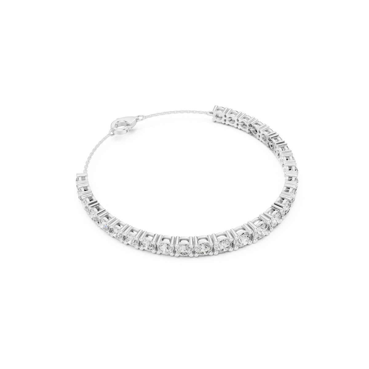 7.14Ct Round Cut High Quality Lab Grown Diamond Vintage Cluster Sparkling Dainty Charm Bracelet For Women's - HIGHCARAT DIAMONDS