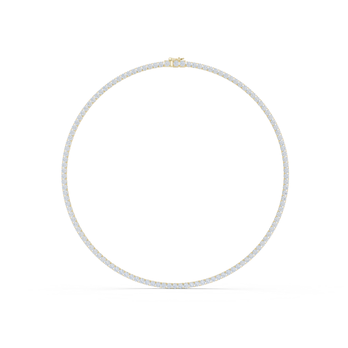 7.21 Ct Natural & Lab Grown Round Shape 10k Solid Gold Stunning Wadding Wear Diamond Necklace - HIGHCARAT DIAMONDS
