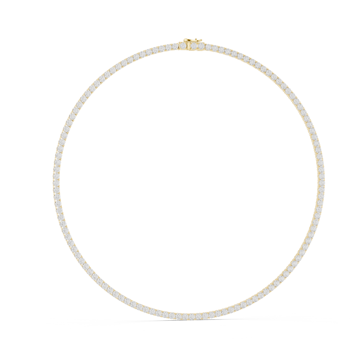 7.21 Ct Natural & Lab Grown Round Shape 10k Solid Gold Stunning Wadding Wear Diamond Necklace - HIGHCARAT DIAMONDS