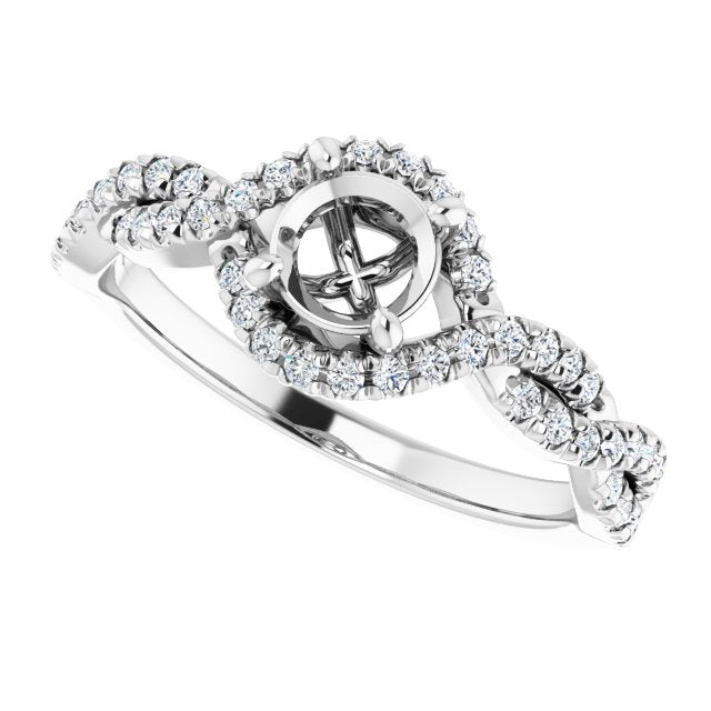 14k-white--round-1/4-ctw-natural-diamond-semi-set-engagement-ring