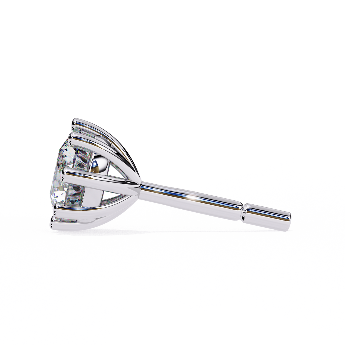 8 Prong Set 2.57Ct Round Cut High Quality Lab Grown Diamond Antique Push Back Daily Wear Stud Earring For Her - HIGHCARAT DIAMONDS