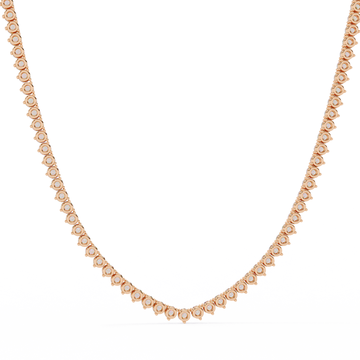 Round Cut 9.70 Ct  Natural & Lab Grown Diamond 18k Solid Gold   Channel Set Unisex Best Necklace For Daily Wear - HIGHCARAT DIAMONDS