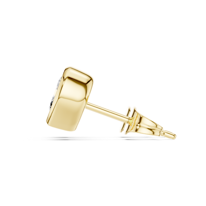 Heart Cut Lab Grown Diamond Vintage Stud Earrings