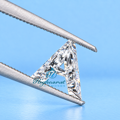 Detailed letter shape lab grown diamond