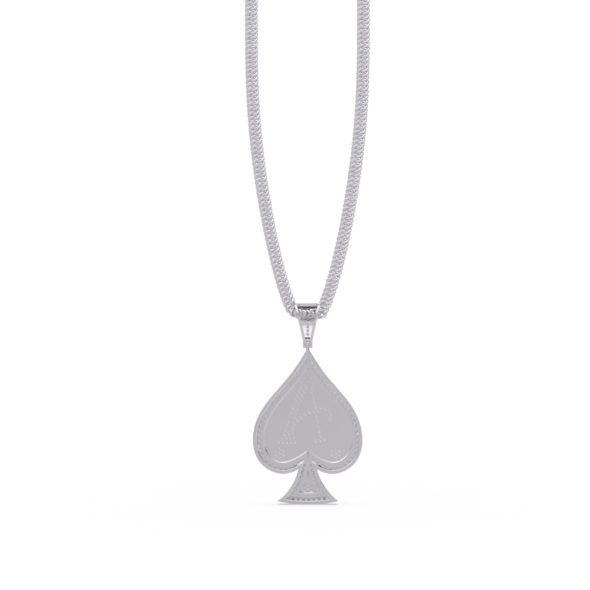 Ace Spade Lab Grown Diamond Pendant Necklace - HIGHCARAT DIAMONDS