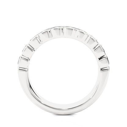 Affordable Round Diamond Half Eternity Wedding Band Ring Elegant Yet Budget Friendly Gift - HIGHCARAT DIAMONDS