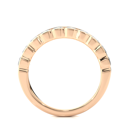 Affordable Round Diamond Half Eternity Wedding Band Ring Elegant Yet Budget Friendly Gift - HIGHCARAT DIAMONDS