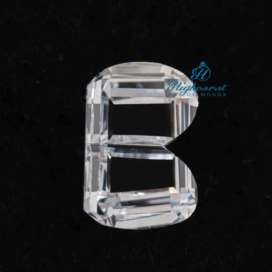Alphabet B Shape White Colorless Diamond Unique Statement Diamond Use For Pendant - HIGHCARAT DIAMONDS