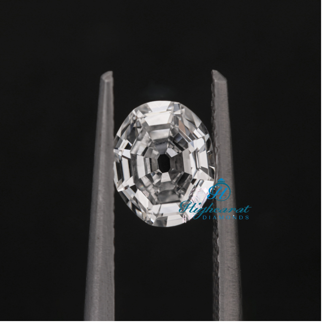 Loose O Shape Diamond showcasing antique style faceting and polished finish