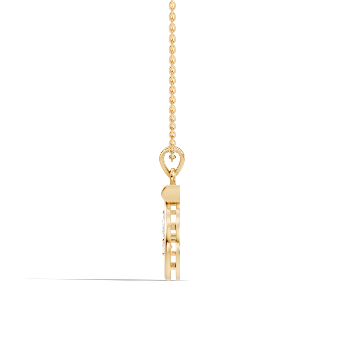 Elegant S Letter Diamond Pendant 0.36 Carat Unisex Jewelry In 14K Solid Yellow Gold - HIGHCARAT DIAMONDS