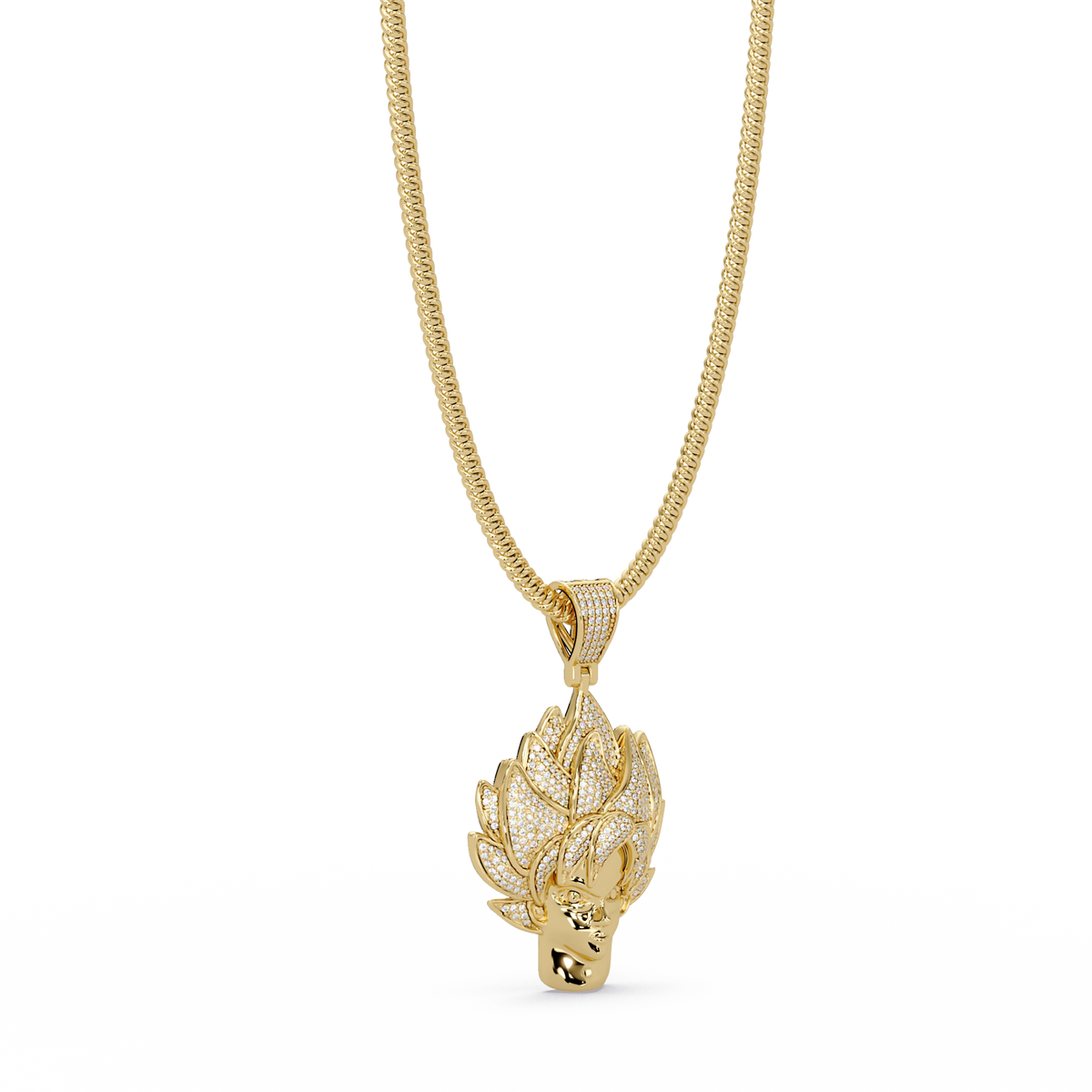 Anime Warrior Lab grown Diamond Pendant Necklace - HIGHCARAT DIAMONDS