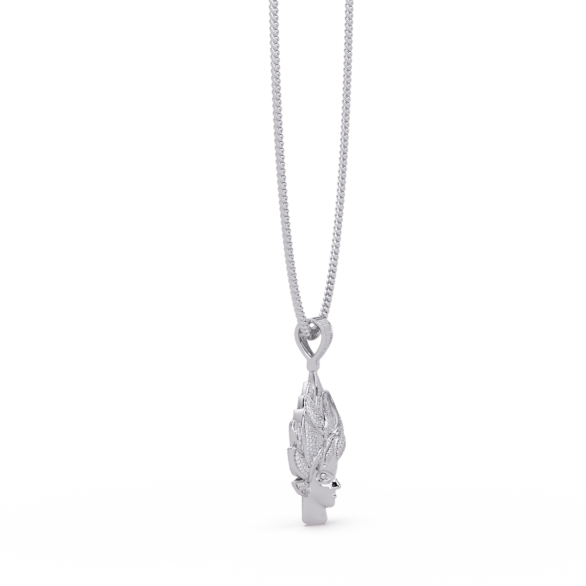 Anime Warrior Lab grown Diamond Pendant Necklace - HIGHCARAT DIAMONDS