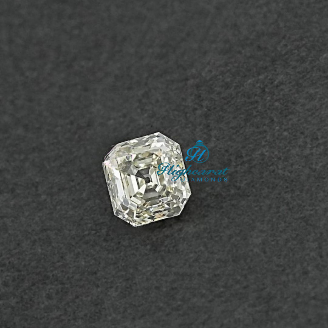 Certified Antique Asscher Cut Lab Grown Diamond with balanced symmetry and crisp edges