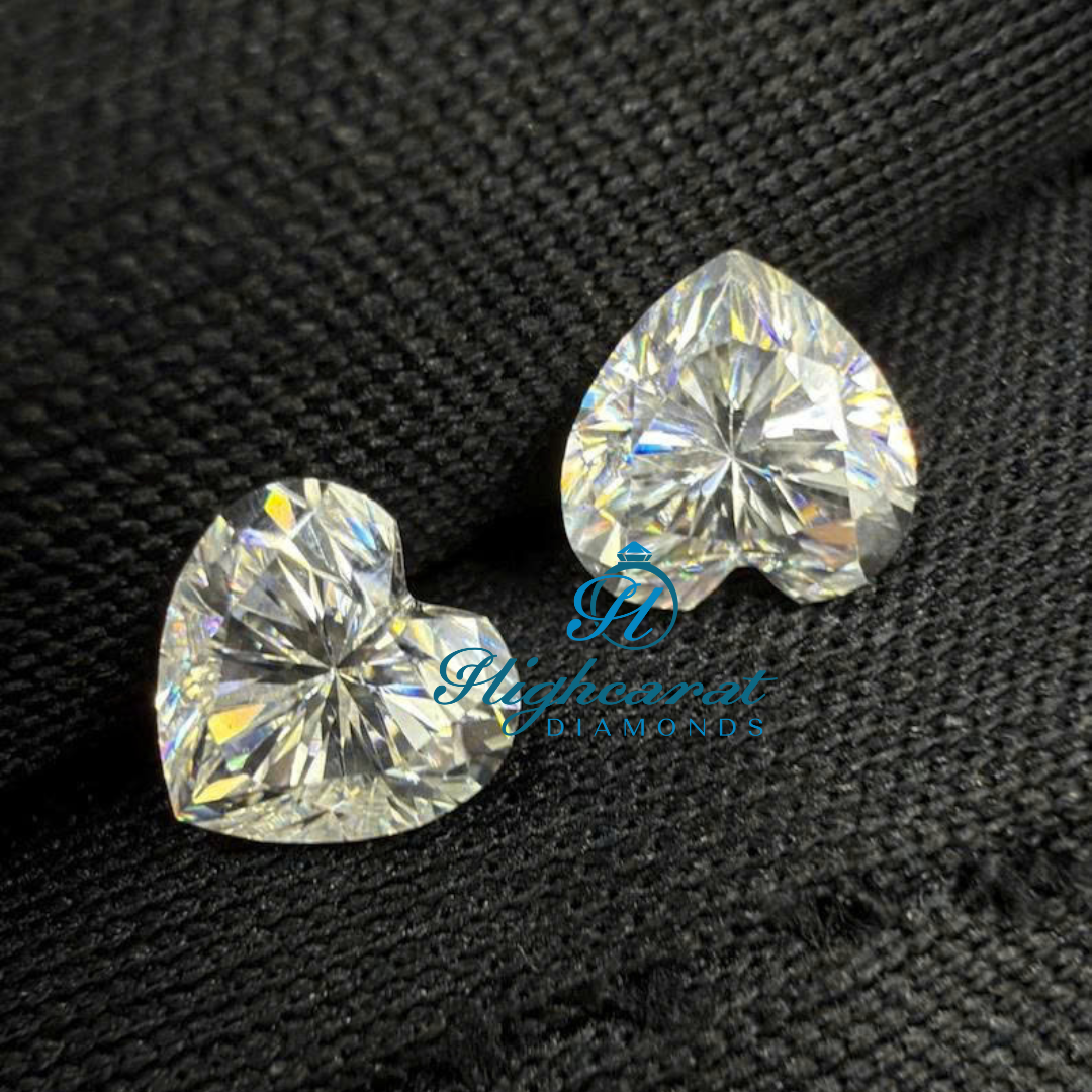 Loose Antique Heart Diamond showcasing detailed faceting and polished finish