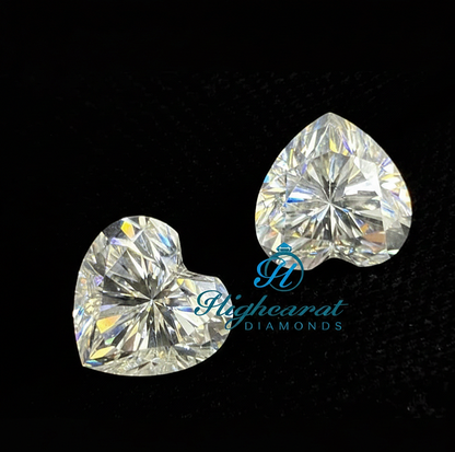 Antique Heart Shaped Lab Grown Diamond featuring vintage inspired faceting